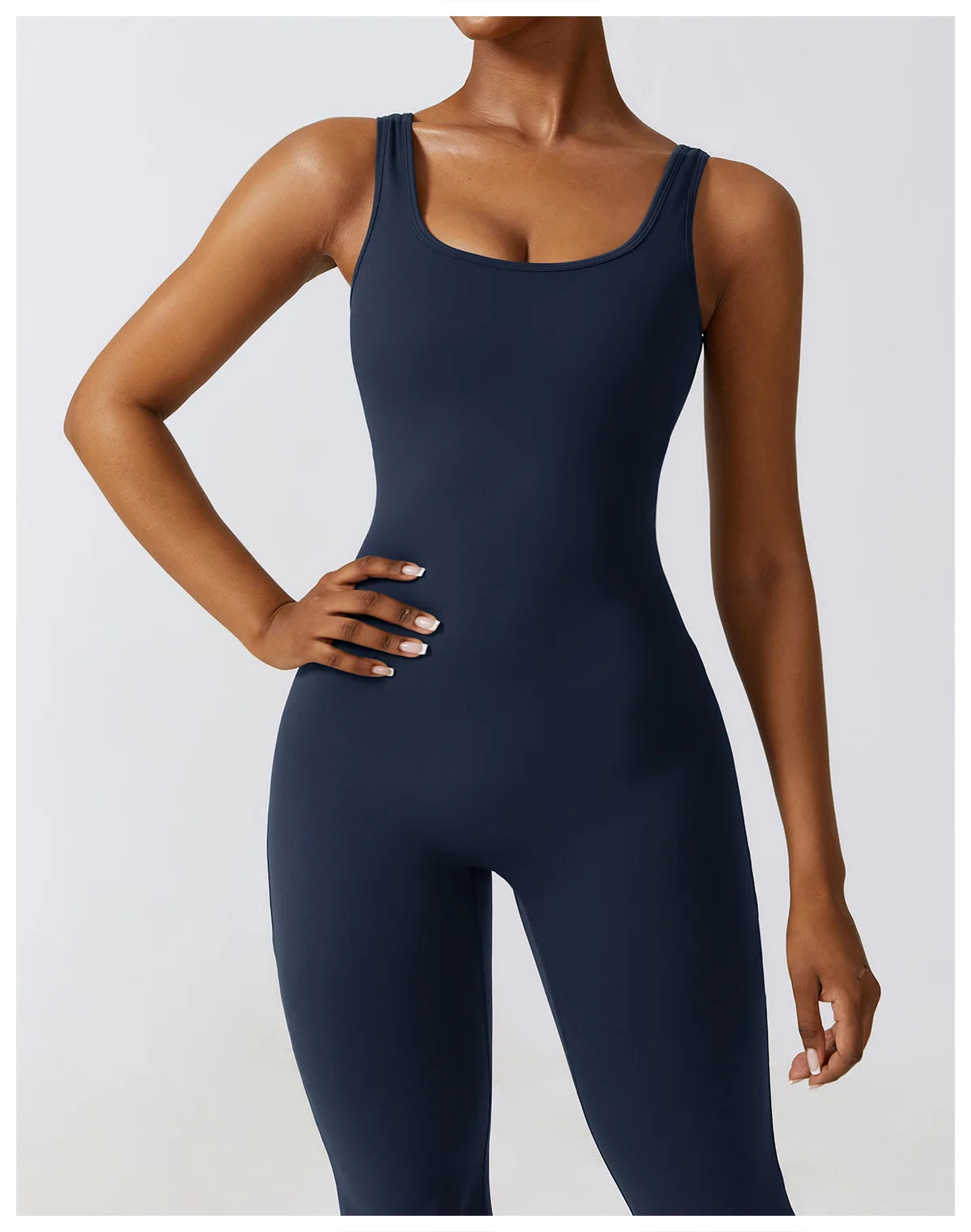 Combinaison de Yoga Femme Dos en V - Tenue de Sport Une Pièce pour Entraînement et Fitness