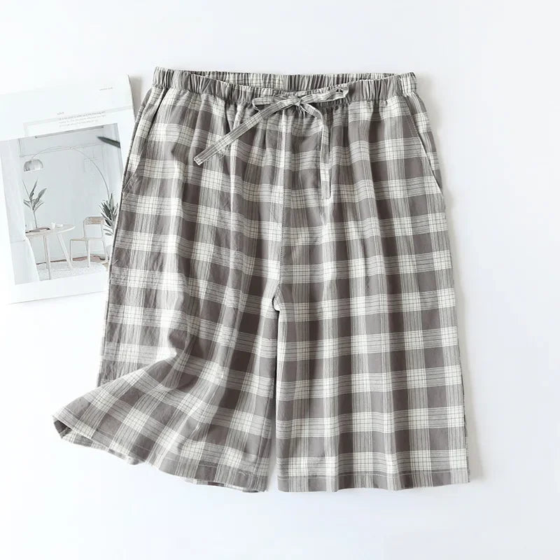 Short de Pyjama Homme Carreaux - Coton Respirant