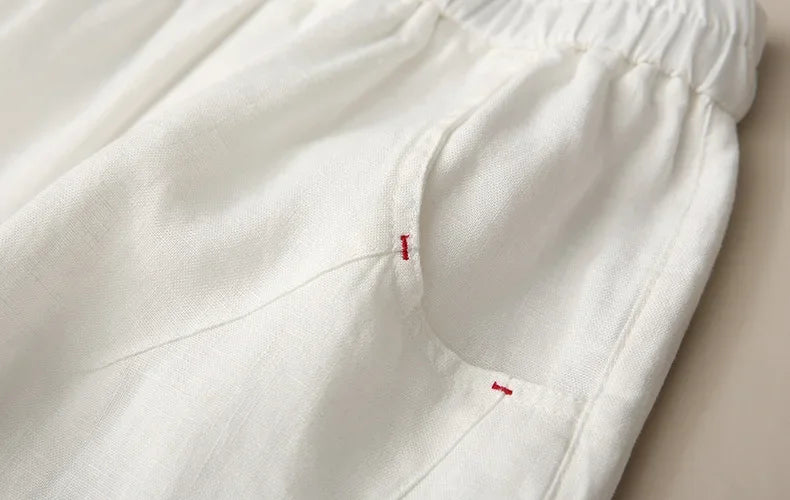 Pantalon Harem en Coton et Lin