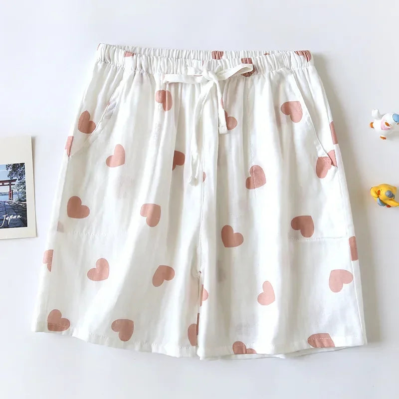 Short de Pyjama en Double Gaze de Coton - 20 Motifs Doux