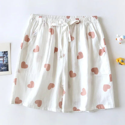 Short de Pyjama en Double Gaze de Coton - 20 Motifs Doux