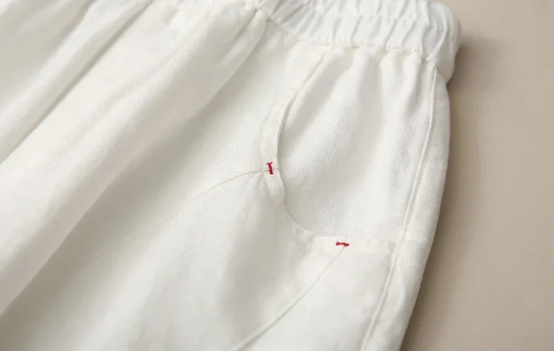 Pantalon Harem en Coton et Lin