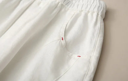 Pantalon Harem en Coton et Lin