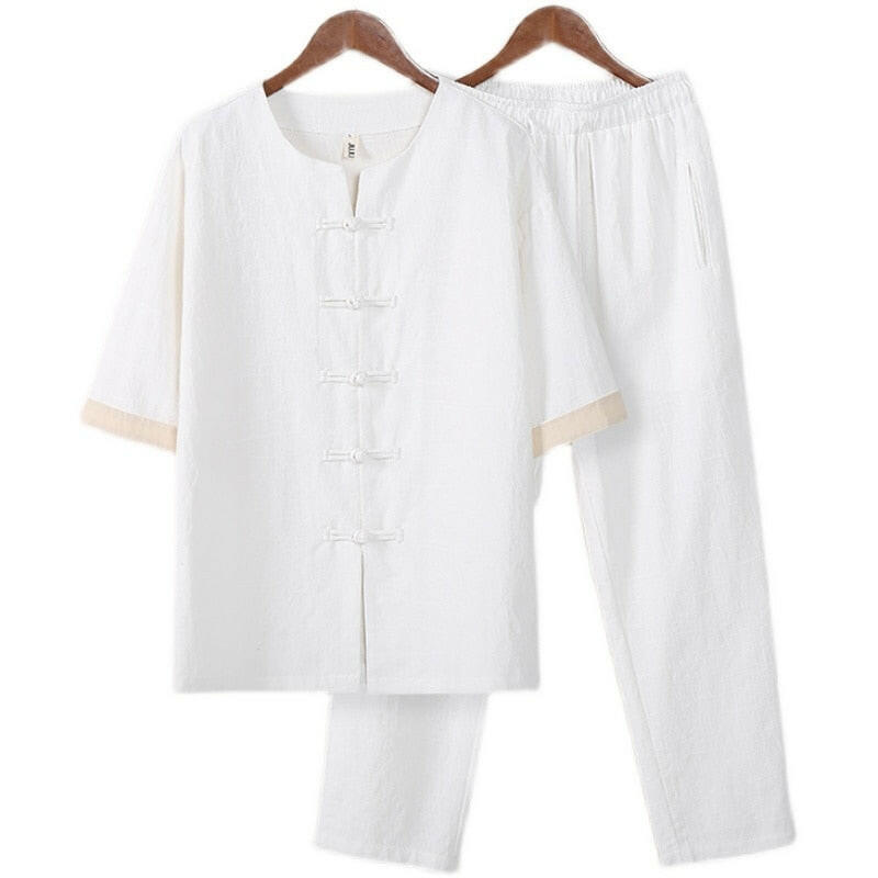 "Kung Fu Hanfu" Traditional Linen Outfit