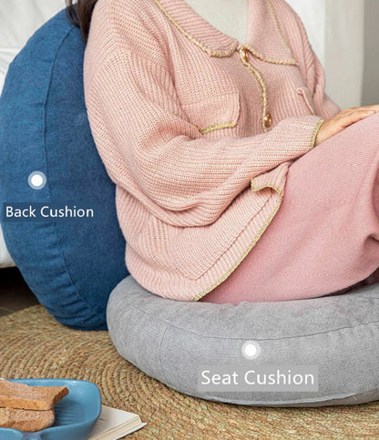 Coussin de Yoga Rond en Coton Naturel | Douceur & Relaxation