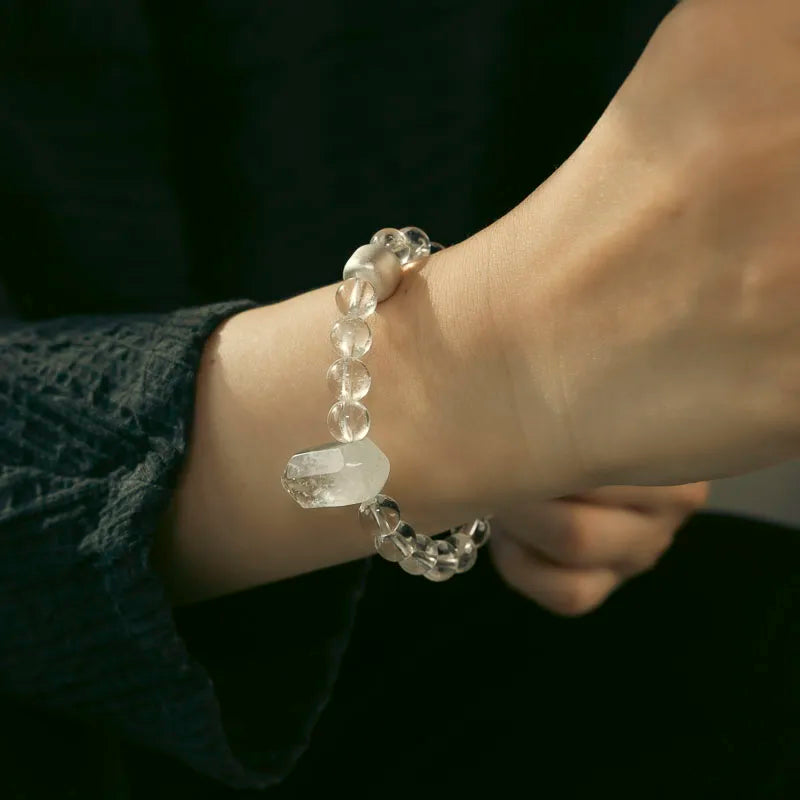 Bracelet Cristal de Roche et Ébène – Bijou Oriental Apaisant, 2 Modèles