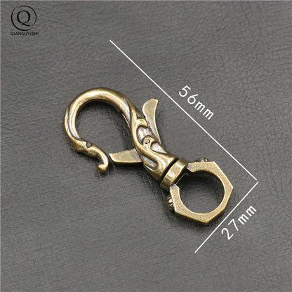 Porte-clés en Cuivre Artisanal Tête de Dragon