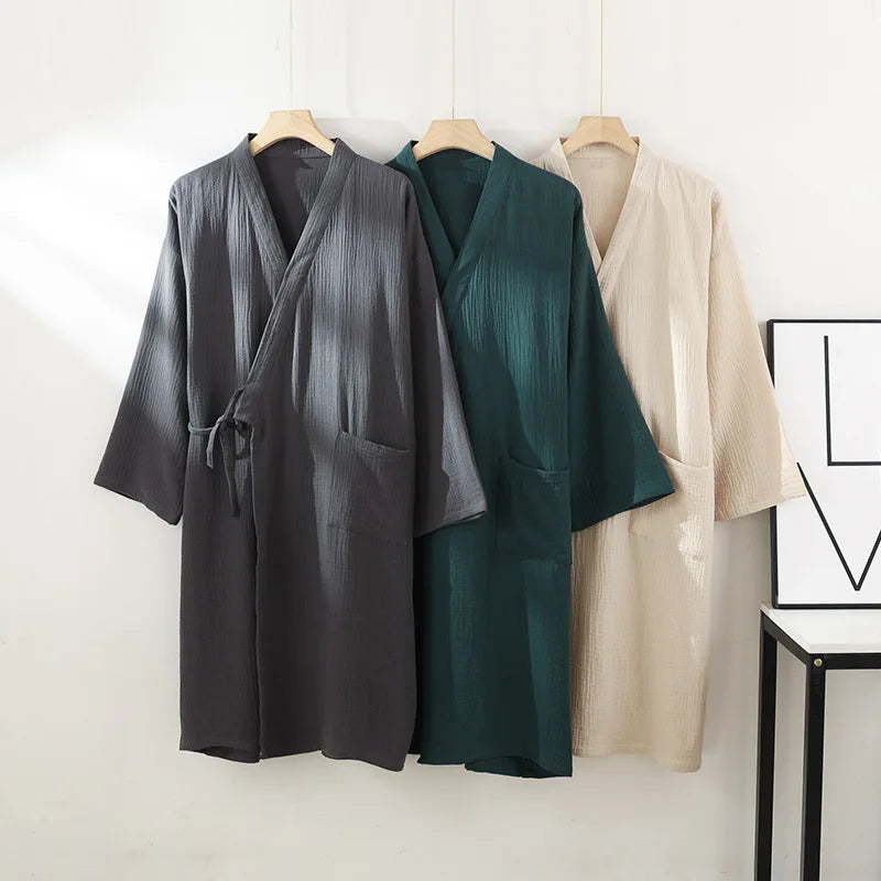 Robe Kimono en Coton - Style Japonais Zen