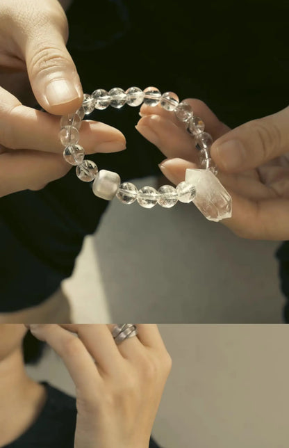 Bracelet Cristal de Roche et Ébène – Bijou Oriental Apaisant, 2 Modèles