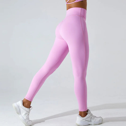 Pantalon de Yoga Femme Taille Haute pour Entraînement et Fitness - Leggings Sculptants Push Up