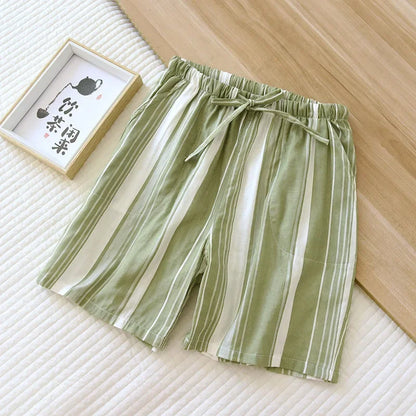 Short de Pyjama en Gaze de Coton - Style Japonais