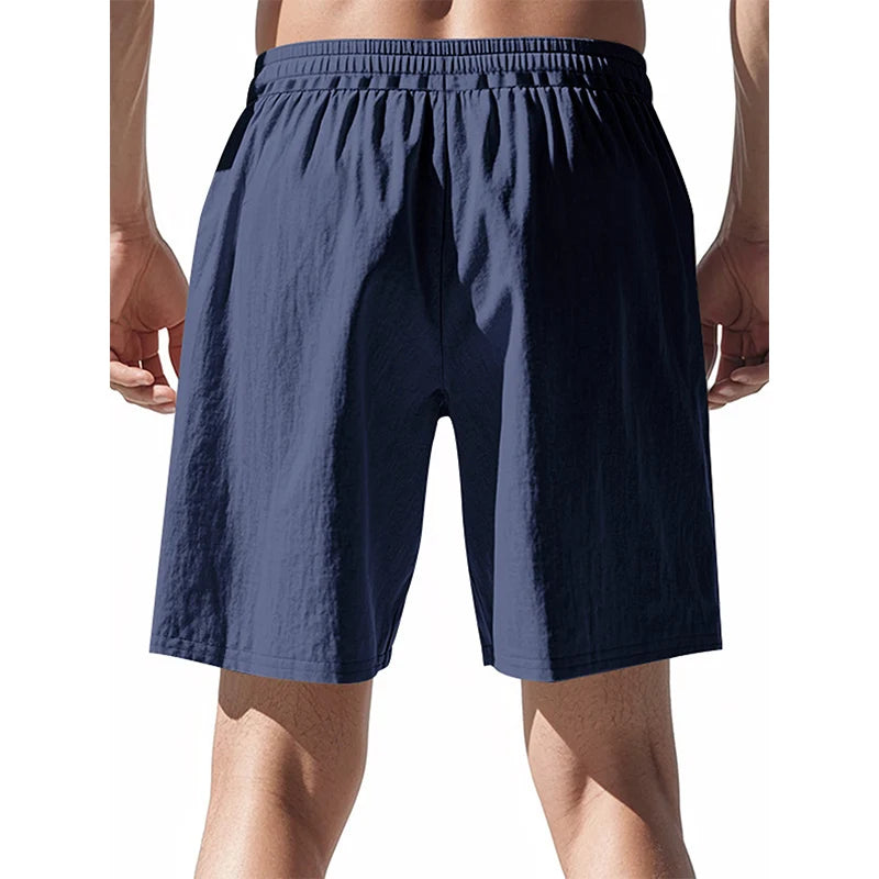 Short de Détente Homme en Lin et Coton