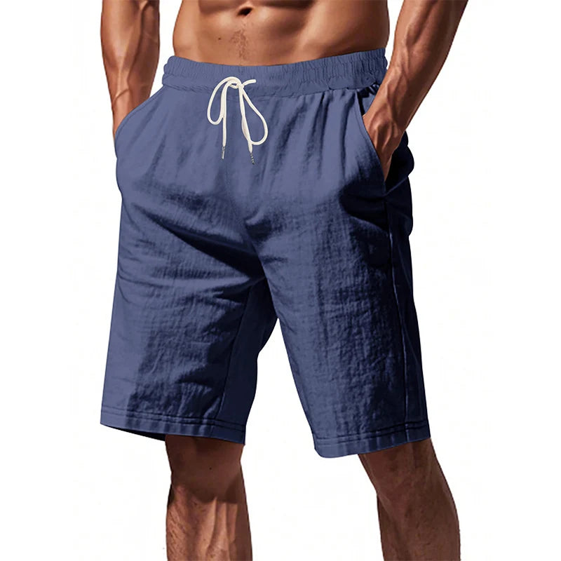 Short de Détente Homme en Lin et Coton