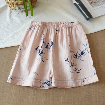 Short de Pyjama en Double Gaze de Coton - 20 Motifs Doux