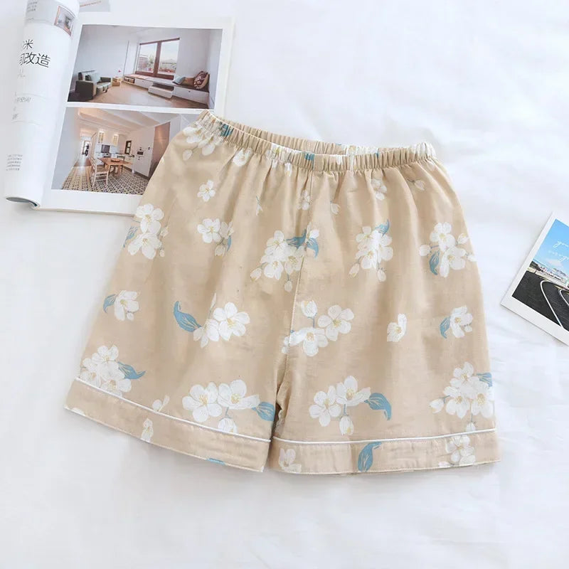 Short de Pyjama en Double Gaze de Coton - 20 Motifs Doux