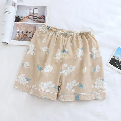 Short de Pyjama en Double Gaze de Coton - 20 Motifs Doux
