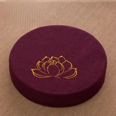 Coussin Méditation Lin Lotus Doré | Confort & Ancrage Zen