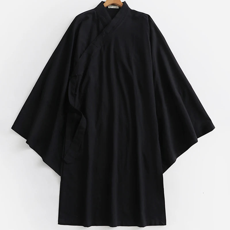 Kimono Cardigan Homme en Coton et Lin - Style Japonais Ample