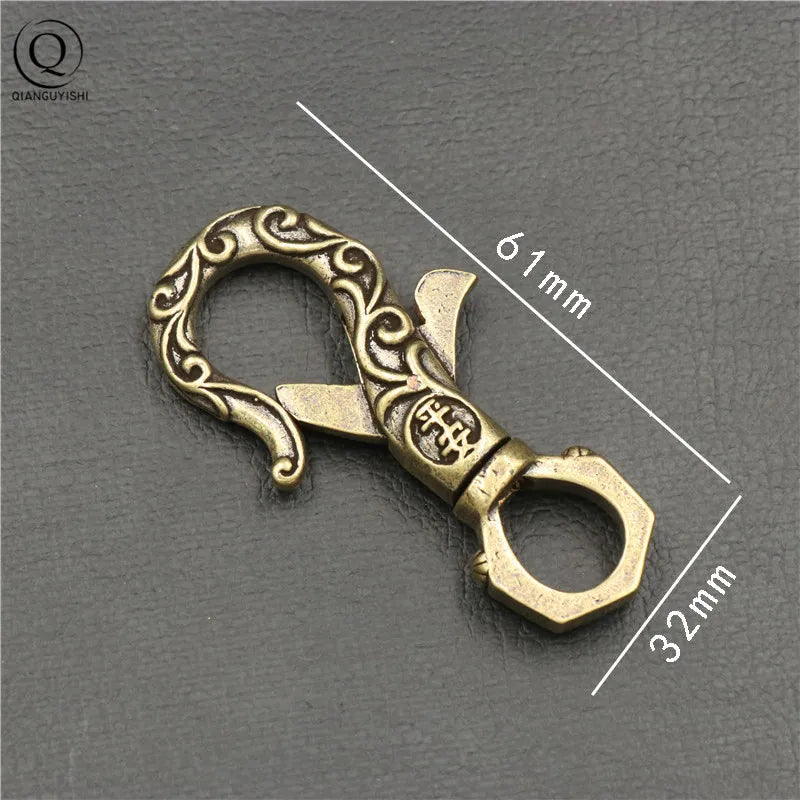 Porte-clés en Cuivre Artisanal Tête de Dragon