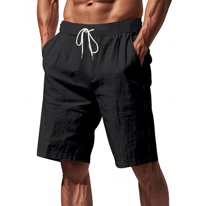 Short de Détente Homme en Lin et Coton