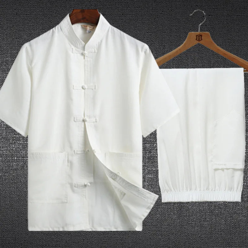 Ensemble Hanfu Lin et Coton - Style Tang Traditionnel