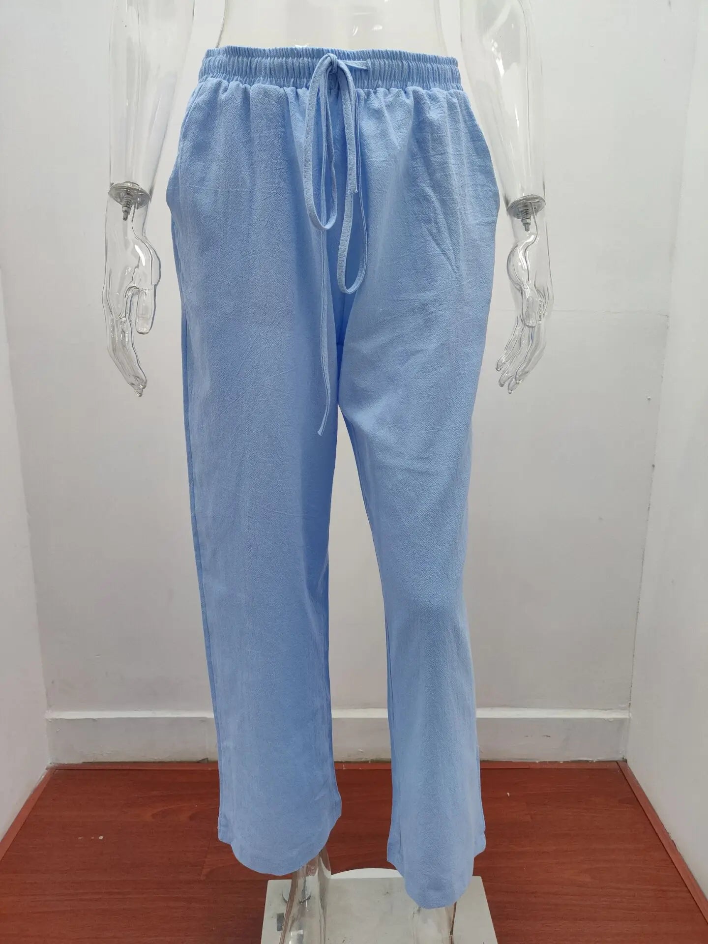 Pantalon Large Femme Coton et Lin – Coupe Fluide