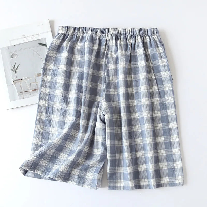 Short de Pyjama Homme Carreaux - Coton Respirant