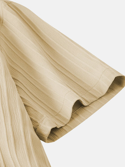 "Takumi"  Chemise homme en coton | Manches courtes, coupe droite et élégance minimaliste