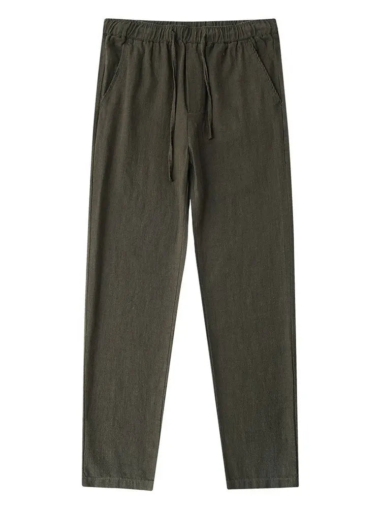Pantalon Homme "Zenitude Absolue" en Pur Lin | Détente, Yoga & Confort Naturel