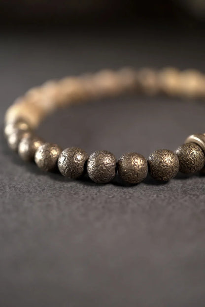 Bracelet Jaspe Paysage et Laiton – Un Rang, Porte-Bonheur de Couple