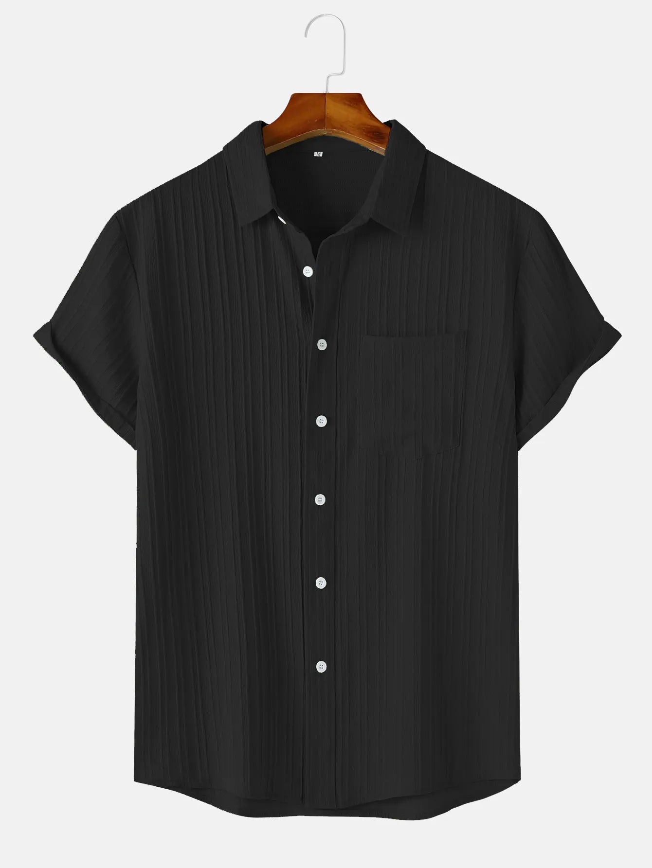 "Takumi"  Chemise homme en coton | Manches courtes, coupe droite et élégance minimaliste