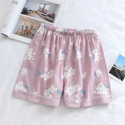 Short de Pyjama en Double Gaze de Coton - 20 Motifs Doux