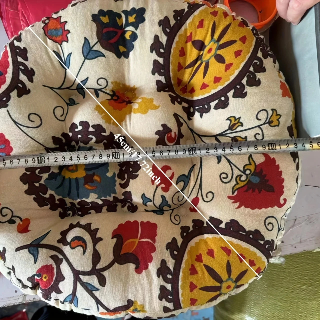 Coussin Méditation Coton Motif Bohème | Confort & Style Yoga