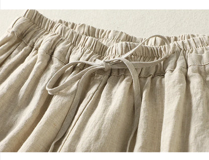 "Tsubaki" Pantalon femme en coton style sarouel | Taille élastiquée, coupe ample vintage