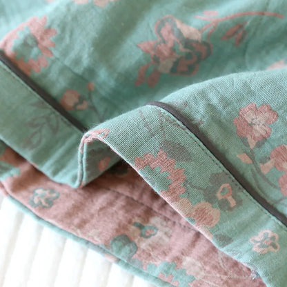 Short de Pyjama Japonais en Coton - Imprimé Vintage