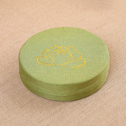 Coussin Méditation Lin Lotus Doré | Confort & Ancrage Zen