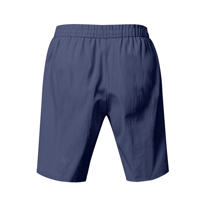 Short de Détente Homme en Lin et Coton