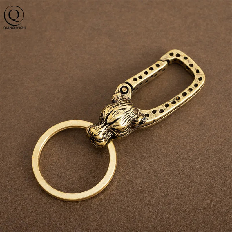 Porte-clés en Cuivre Artisanal Tête de Dragon