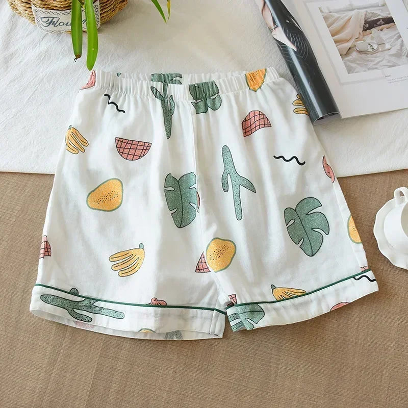 Short de Pyjama en Double Gaze de Coton - 20 Motifs Doux