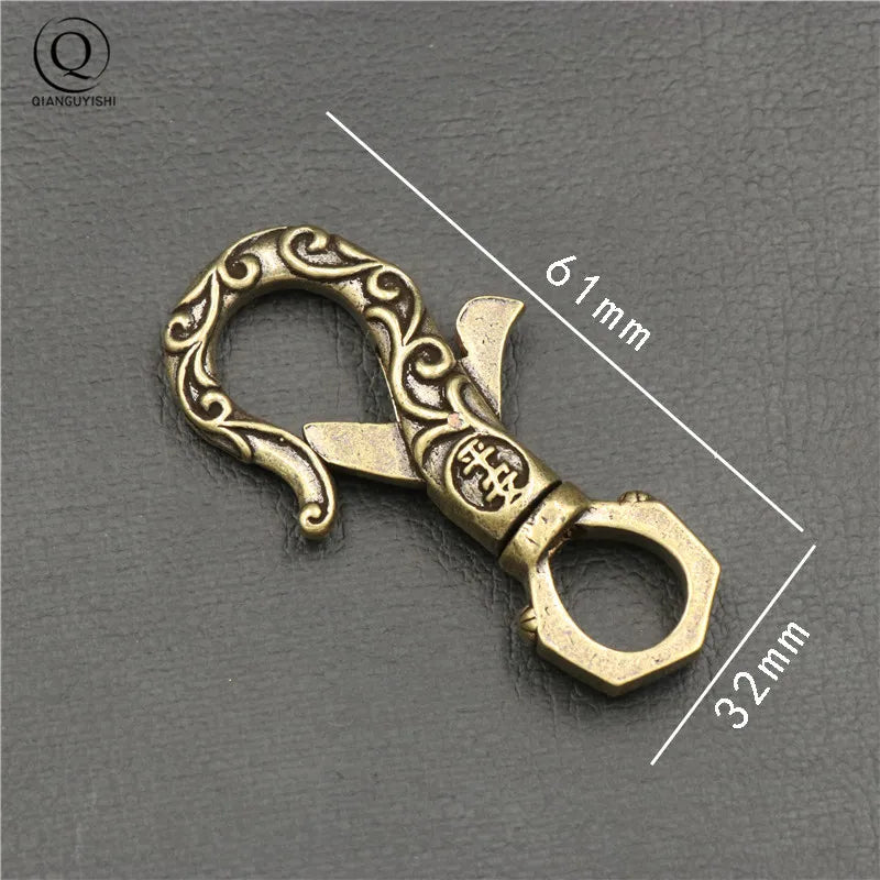 Porte-clés en Cuivre Artisanal Tête de Dragon