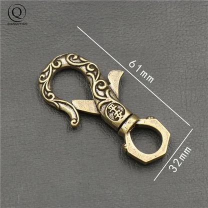 Porte-clés en Cuivre Artisanal Tête de Dragon