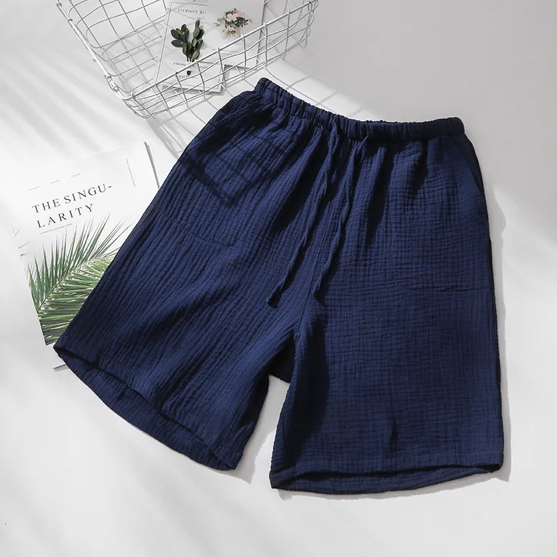 Short de Pyjama en Gaze de Coton