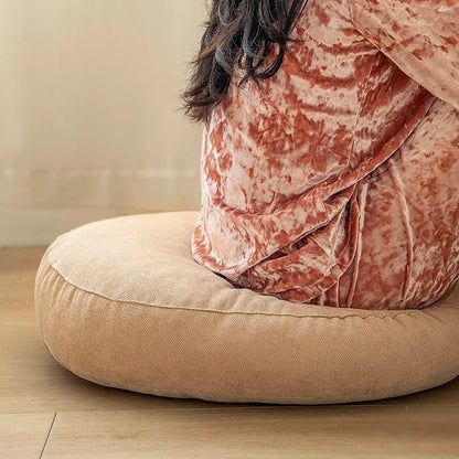 Coussin de Yoga Rond en Coton Naturel | Douceur & Relaxation