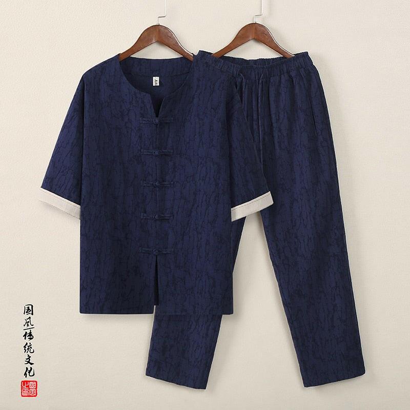 "Kung Fu Hanfu" Traditional Linen Outfit