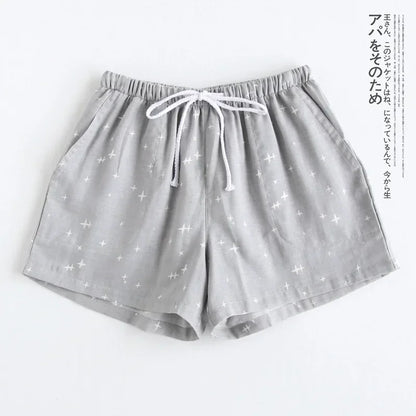 Short de Pyjama en Gaze de Coton - Style Japonais