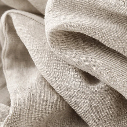 "Midori" Pantalon femme en coton et lin | Taille haute large, ourlet volant chic et léger