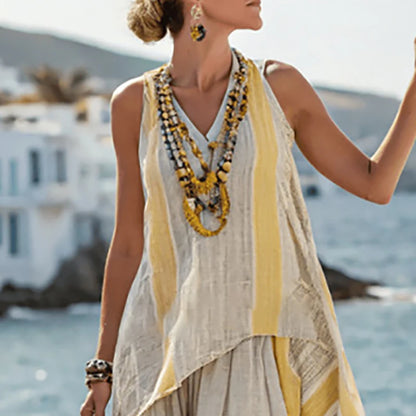 Ensemble Femme Coton Fluide Bohème – Chic Été Bord de Mer