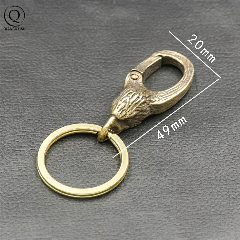 Porte-clés en Cuivre Artisanal Tête de Dragon