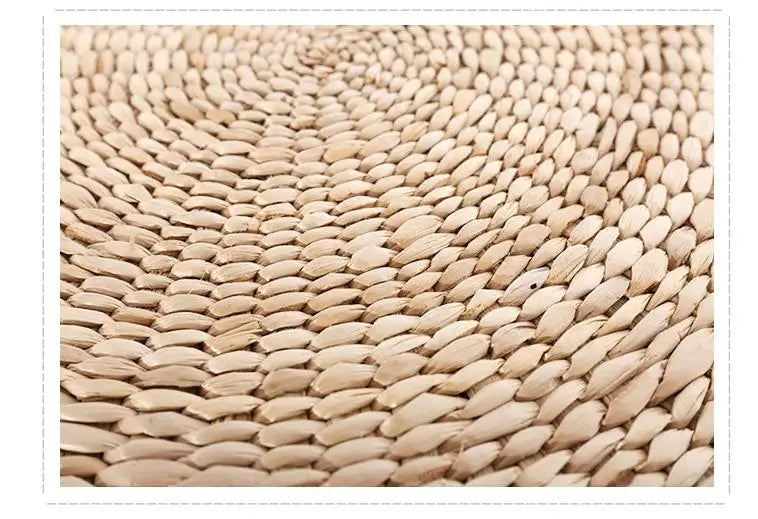 Coussin de Yoga en Rotin et Mousse PEP | Naturel & Soutien Optimal