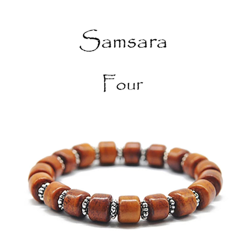 Bracelet Tibétain en Os de Yak et Oeil de Tigre – Porte-Bonheur et Protection